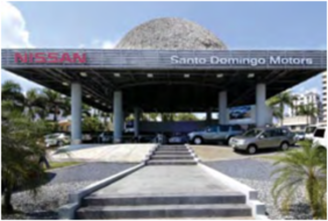 Pabellón de exhibición de vehículos para OPEL, hoy Nissan. Oscar Imbert