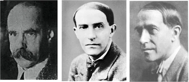 Max Wertheimer, Kurt Koffka y Wolfgang Köhler