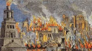 Quema de la Biblioteca de Alejandría.