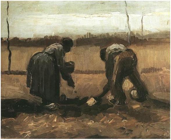Peasants Picking Potatoes