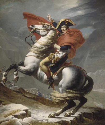 Napoleon Bonaparte krysser Saint-Bernard