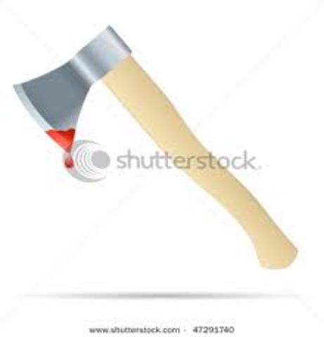 Brain cuts himself with the hatchet.