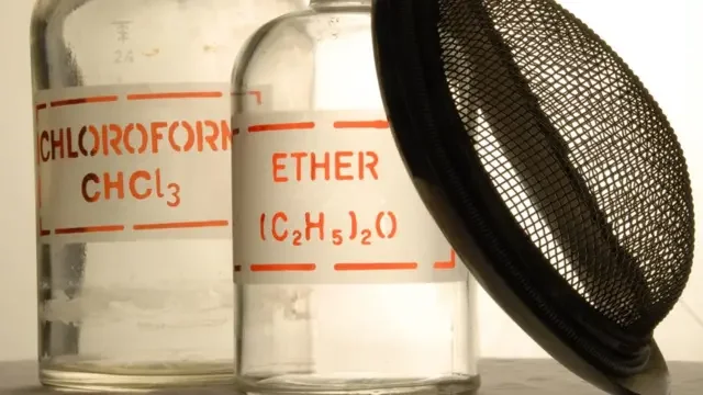 Éter y cloroformo (anestesia)