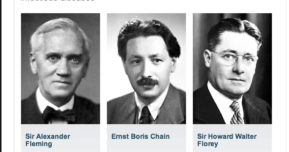 Sir Howard Florey y Sir Ernst Boris Chain