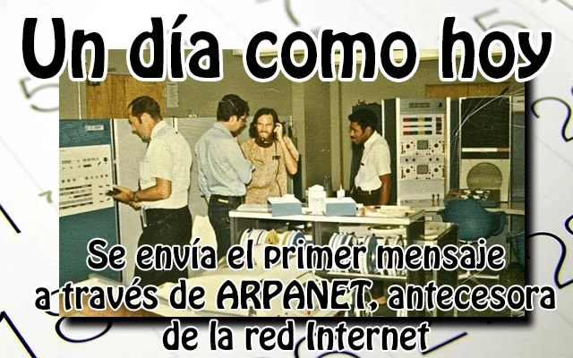 Primer mensaje entre computadoras conectadas a ARPANET