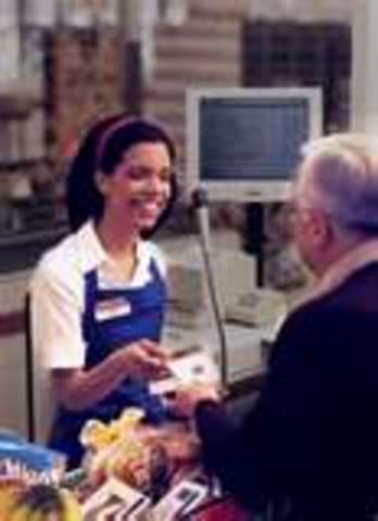 Abe works as a store clerk