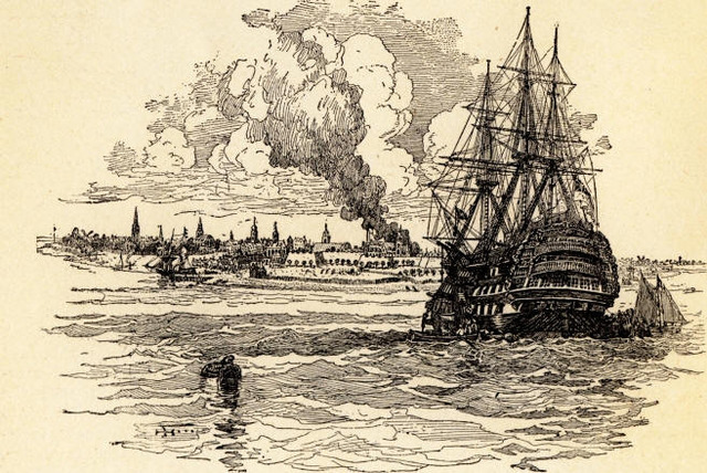 30,000 Britsh troops arrive in New York Harbor