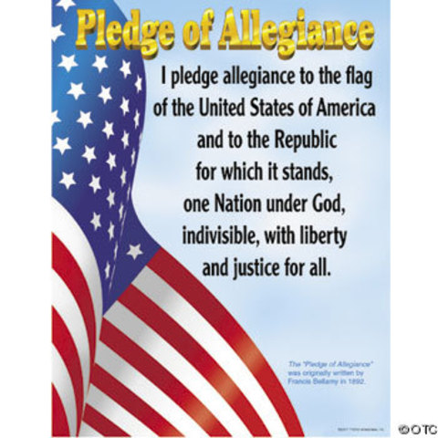 President Eisenhower and Congress add the words “Under God” to the Pledge of Allegiance.