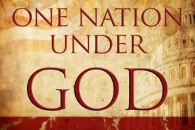 •	President Eisenhower and Congress add the words “Under God” to the Pledge of Allegiance.