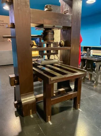 Moveable type printing press was invented