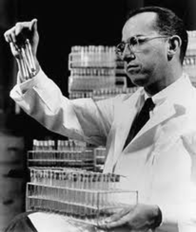 •	Polio vaccine announced to the world by Dr. Jonas Salk and Dr. Thomas Francis