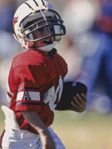 Joe started playing organized football