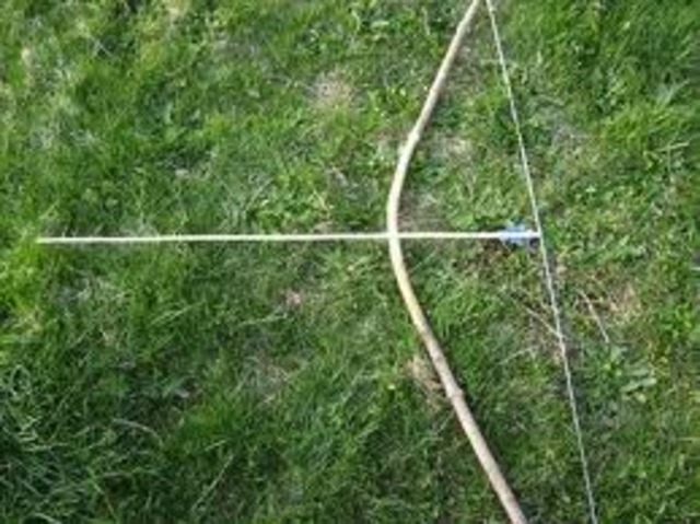 Brian tried to build a bow and arrow.