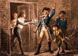 The capturing of Fort Ticonderoga