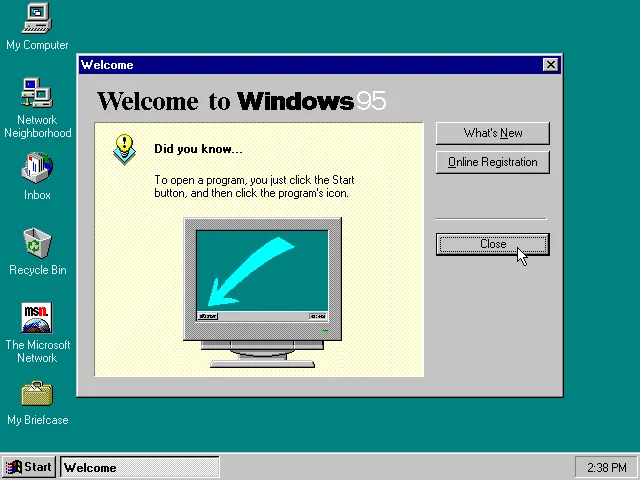 El DOS convertido en un Componete de Arranque - Windows 95