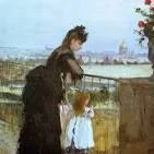 Berthe Morisot, A Woman & Child on the Balcony, 1872, 24” x 19.7” NYC