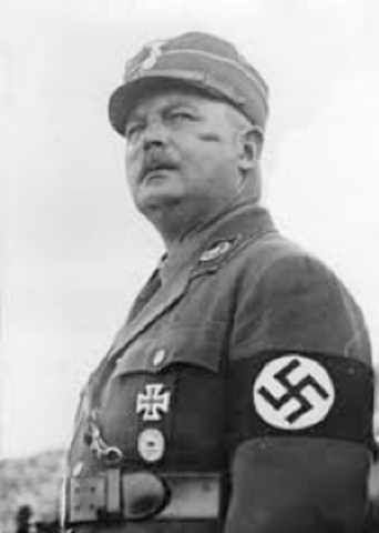 The Night of Long Knives. Ernst Rohm, leader of the SA, and other leading Nazis are assassinated under orders from Hitler