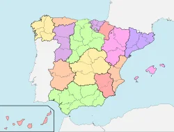 Dividir Espanya en provincies