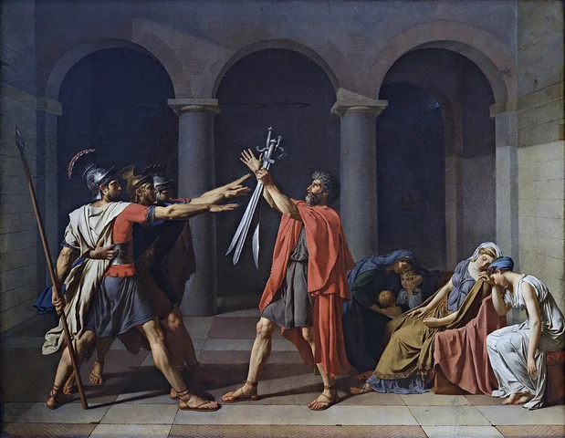 Oath of the  Horatii, by Jacques-Louis David