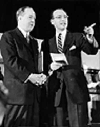 Polio vaccine announced to the world by Dr. Jonas Salk and Dr. Thomas Francis..