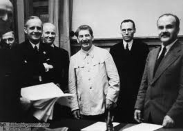 Nazi-Soviet Nonagression Pact is signed