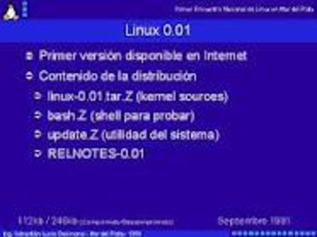 Primera version Linux 0.09