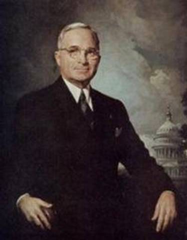 Harry Truman adresses the nation on TV from the White House