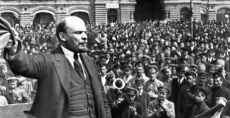 April 1917: Vladimir Lenin arrives in Russia
