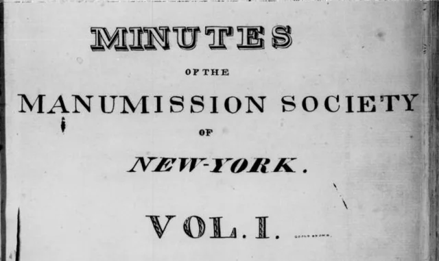 New York Manumission Society Forms