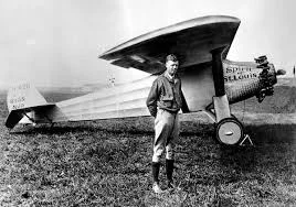 Charles Lindberg completes his flight