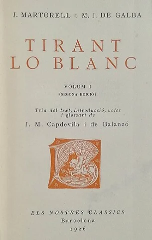 Publicació: "Tirant lo Blanc"