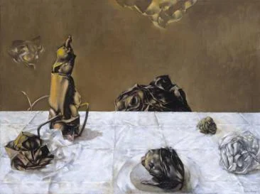 Dorothea Tanning, Some Roses and their Phantoms, 1952, oil on canvas, 29 7/8 x 40 1/4 in./76.3 x 101.5 cm, Tate Modern.