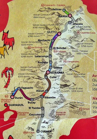 Recorrido del Ferrocarril Ecuatoriano”