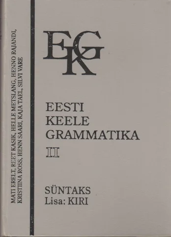 Eesti keele grammatika 2. Süntaks