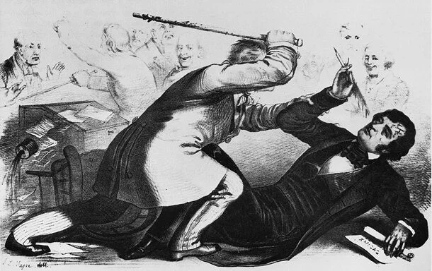 Preston Brooks vs Charles Sumner