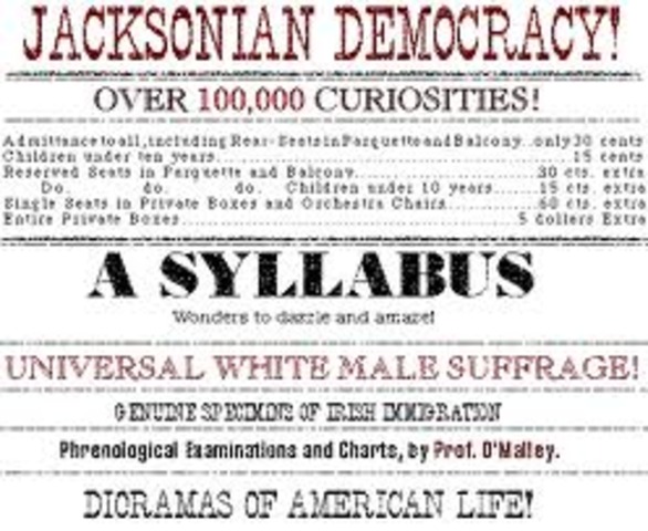 Beginning of Democraticc Party (Jacksonian Democracy)