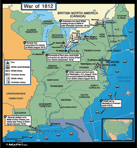Britain Blocakdes American Ports