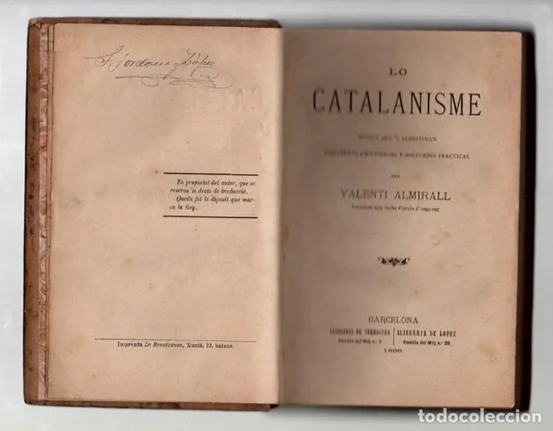 “Lo Catalanisme” (Almirall)