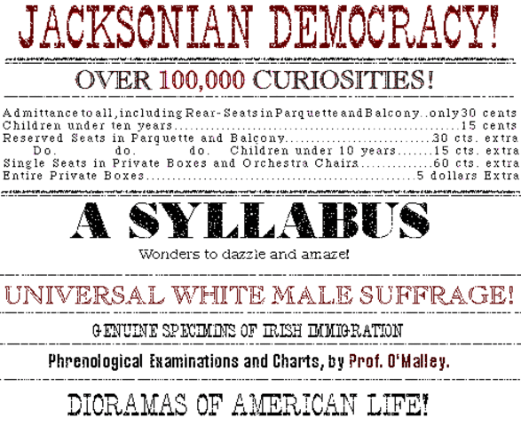 Beginning of Democratic Party (Jacksonian Democracy)