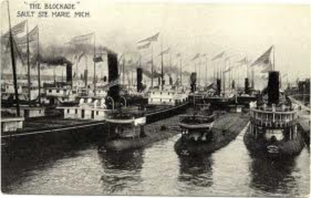 Britan Blockades American Ports