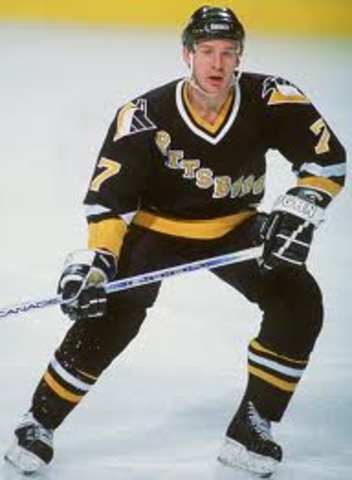 Pittsburg Penguins' Joe Mullen, is the first American to score 5oo NHL goals