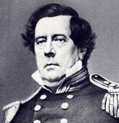 Commodore Matthew Perry USA arrives in Japan seeking trade