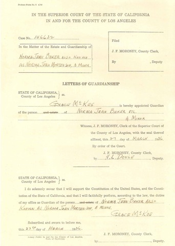 Grace McKee becomes legal guardian.