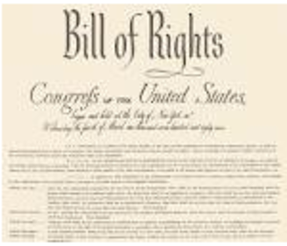 Bill of Rights added to the Constitution