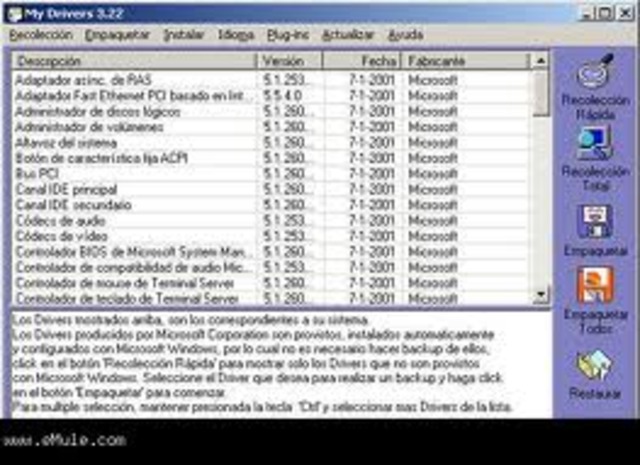Empieza a surgir los driver y mecanismos HDD