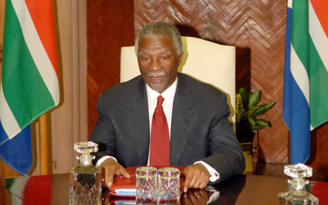 (A) President Mbeki resigns