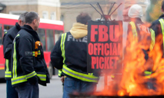 Britain: 51,000 firefighters went on strike in pursuit of 40% wage increase.