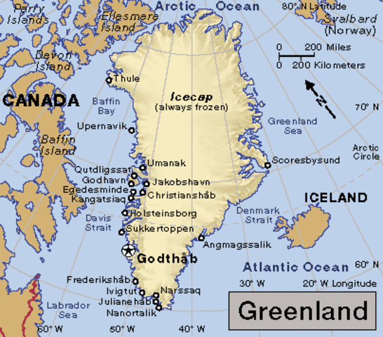 Lief Ericson discovers North America