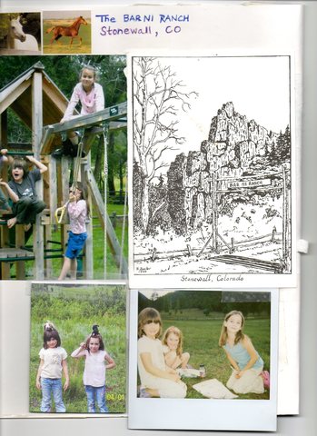 My family Ranch in Stonewall Colorado.  My favorite horse is named "Red".  One time the saddle slipped and I fell off.  Red ran circles around me.  I was not scared. I love Red.