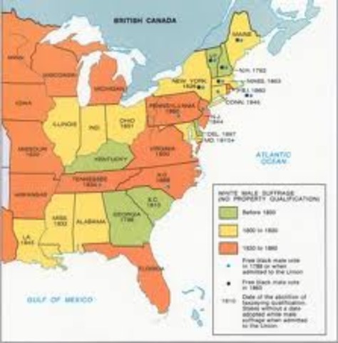 Expanded suffrage to all white males